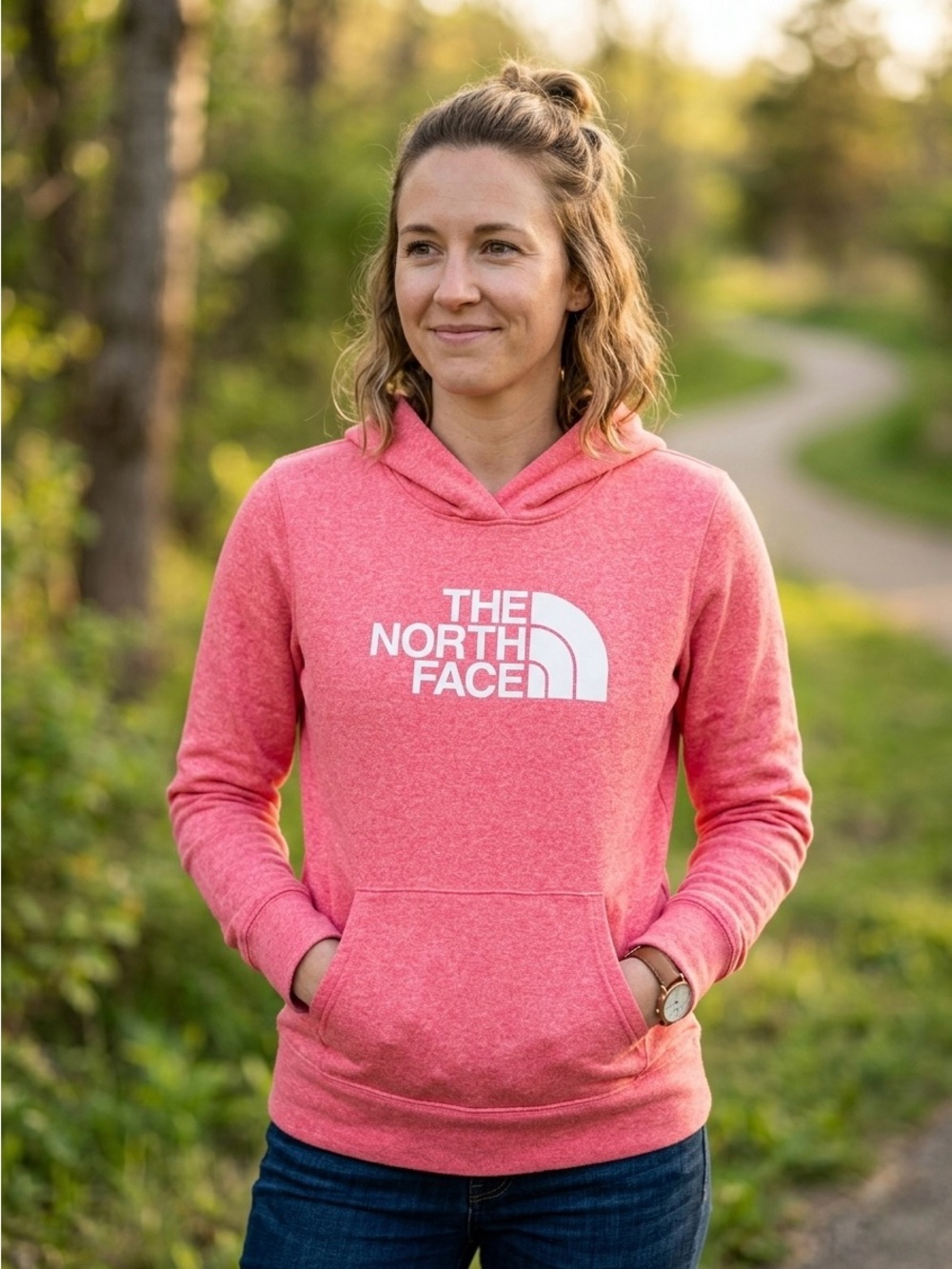 North Face hooded sweatshirt